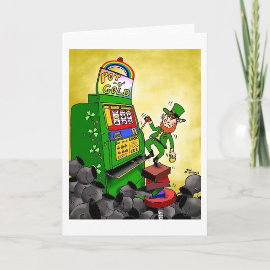 Groene Weenii het "Geluk van het Ierse" Wenskaart Kaart (Voorkant)