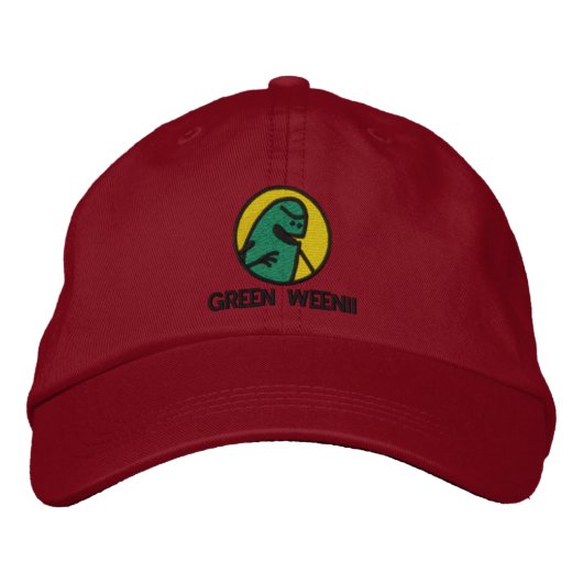 Groene Weenii Logo Hoed (deluxe) Pet (Voorkant)