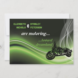 Groene wegbiker/motorhuwelijk kaart