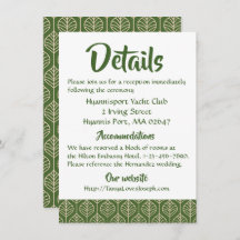 Groene weglatingen Boho Wedding Directions Details