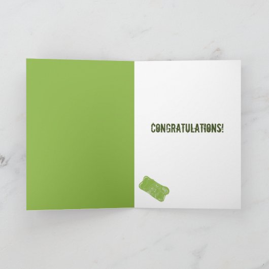 Groene Wegwerp Camera Vriend Afstuderen Kaart (Binnen)