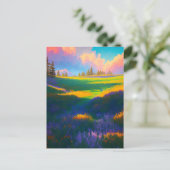 Groene weide in Charmant Zomerlicht Briefkaart (Staand voorkant)