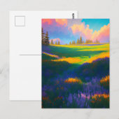 Groene weide in Charmant Zomerlicht Briefkaart (Voorkant / Achterkant)