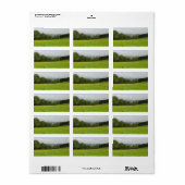 Groene weide. Landelijke omgeving. Etiket (Full Sheet)