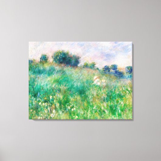 Groene weide van Renoir Impressionistisch Schilder Canvas Afdruk (Voorkant)
