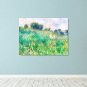Groene weide van Renoir Impressionistisch Schilder Canvas Afdruk (Insitu (Houten vloer))