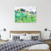 Groene weide van Renoir Impressionistisch Schilder Canvas Afdruk (Insitu (Slaapkamer))
