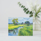 Groene weiden langs de Havel-rivier Briefkaart (Staand voorkant)