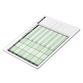 Groene Wekelijkse Meal Planner met Grocery List Notitieblok (Schuin)