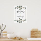 Groene Welkom Huwelijk bord Poster (Keuken)