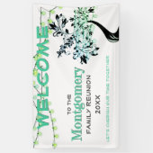 Groene welkome familie reünie Firefly Lights Spandoek (Verticaal)