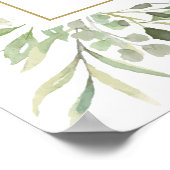 Groene Welkomstbord Doop Christening Poster (Hoek)