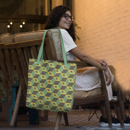 Groene welpen tote bag