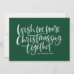 Groene Wens Wij Kerst vierden Samen Script Feestdagenkaart