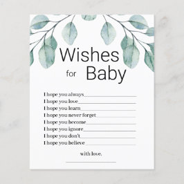 Groene Wensen voor Baby Shower Spel
