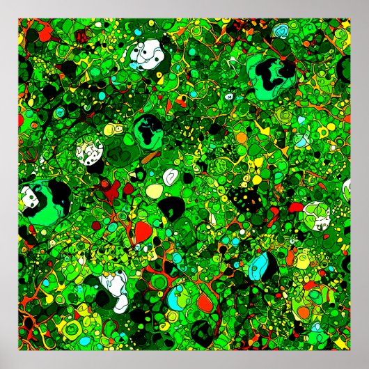 Groene Wereld Abstract 409 Poster (Voorkant)