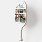 Groene Wereld Beste Oma | Fotocollage Pickleball Paddle (Links)