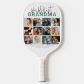 Groene Wereld Beste Oma | Fotocollage Pickleball Paddle (Voorkant)