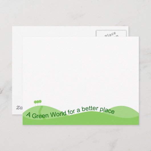 Groene wereld briefkaart (Voorkant / Achterkant)