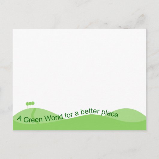 Groene wereld briefkaart (Voorkant)