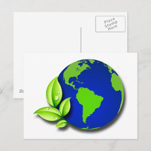GROENE WERELD BRIEFKAART (Voorkant / Achterkant)