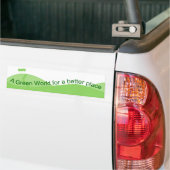 Groene wereld bumpersticker (Op Truck)