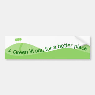 Groene wereld bumpersticker