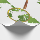 Groene Wereld Cadeaupapier (Hoek)
