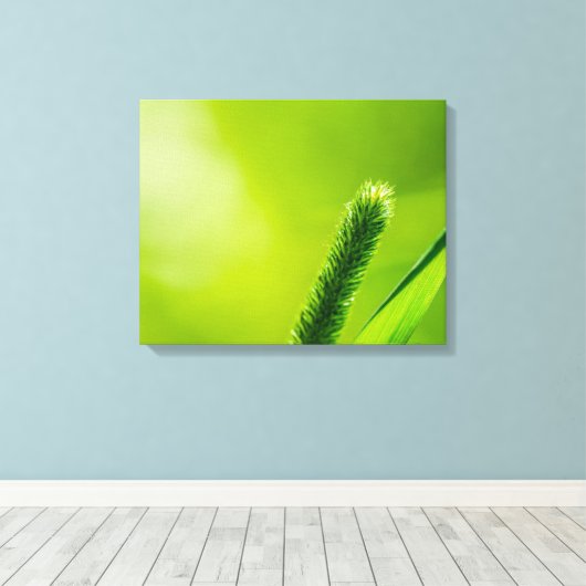 Groene wereld canvas afdruk (Insitu (Houten vloer))