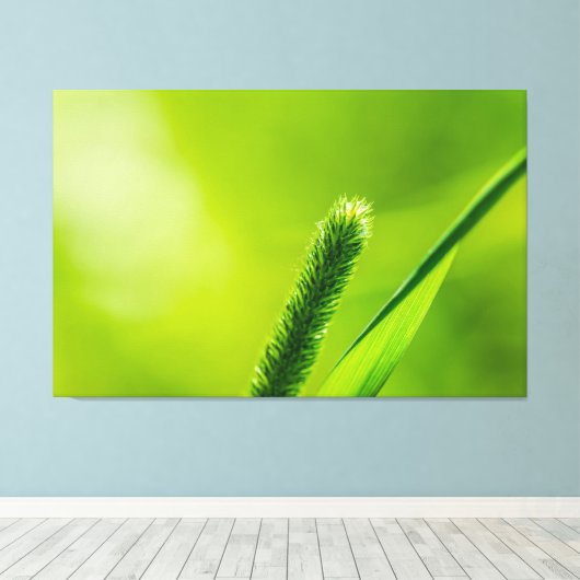 Groene wereld canvas afdruk (Insitu (Houten vloer))