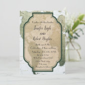 Groene wereld reizen thema bruiloft Kaart (Staand voorkant)