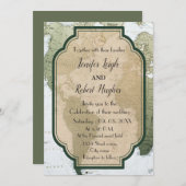  Groene wereld reizen thema bruiloft Kaart (Voorkant / Achterkant)