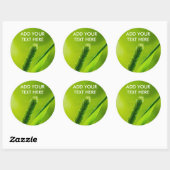 Groene wereld ronde sticker (Vel)