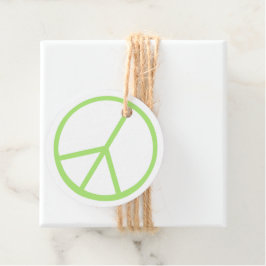 Groene wereld vredesteken Groovy liefdessymbool Bedankjes Labels