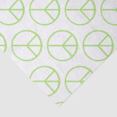 Groene wereld vredesteken Groovy liefdessymbool Tissuepapier (Detail)