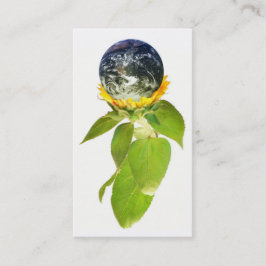 Groene wereldprofielkaart visitekaartje