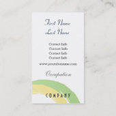 Groene wereldprofielkaart visitekaartje (Achterkant)