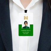 Groene werknemer foto-ID bedrijfsbeveiliging Badge