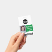 Groene Werknemer - Foto, Streepjescode, Logo, Naam Badge (Handheld)