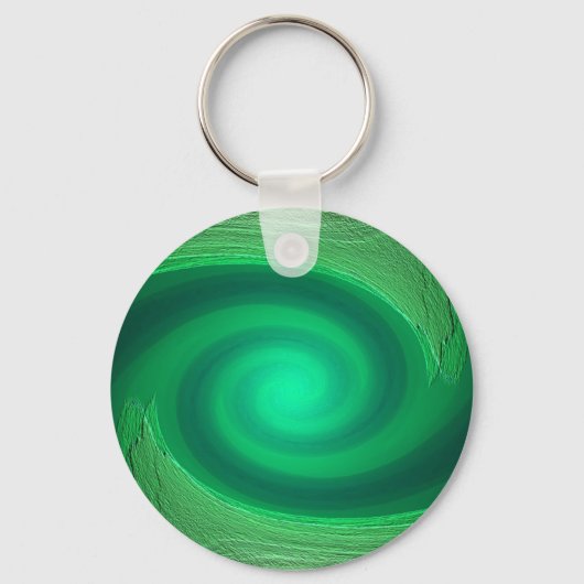 groene wervel abstract sleutelhanger (Voorkant)