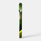 Groene Wervelende Bloem Moderne Abstracte Kunstpat iPhone 15 Case (Linkerkant)