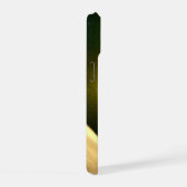 Groene Wervelende Bloem Moderne Abstracte Kunstpat iPhone 15 Case (Rechterkant)