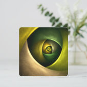 Groene Wervelende Bloem Moderne Abstracte Kunstpat Kaart (Staand voorkant)