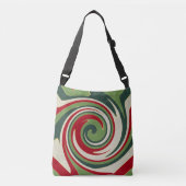 groene werveling crossbody tas (Voorkant)