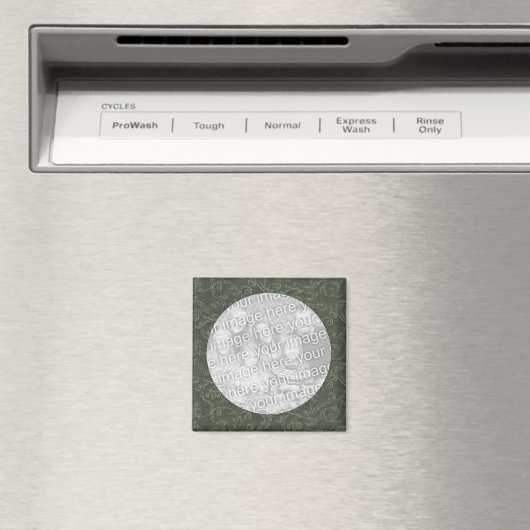 Groene werveling fotomagneet Sjabloon Magneet (Insitu (Vaatwasser))