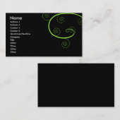 Groene wervelingen visitekaartje (Voorkant / Achterkant)