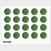 Groene wervelkolom: Dank u voor de envelop Ronde Sticker (Vel)