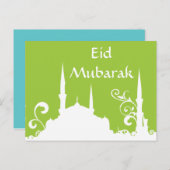 Groene wervelkolom Ramadan/Eid Banner/Streamer Briefkaart (Voorkant / Achterkant)