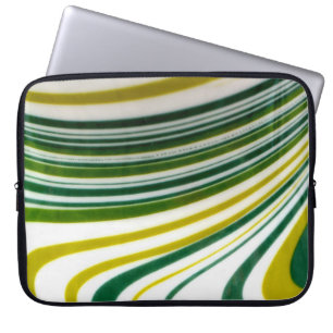 Groene wervellaptophoes laptop sleeve