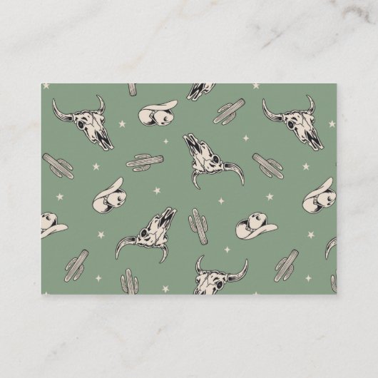 Groene Westerne boeken voor Baby Kaarten (Achterkant)